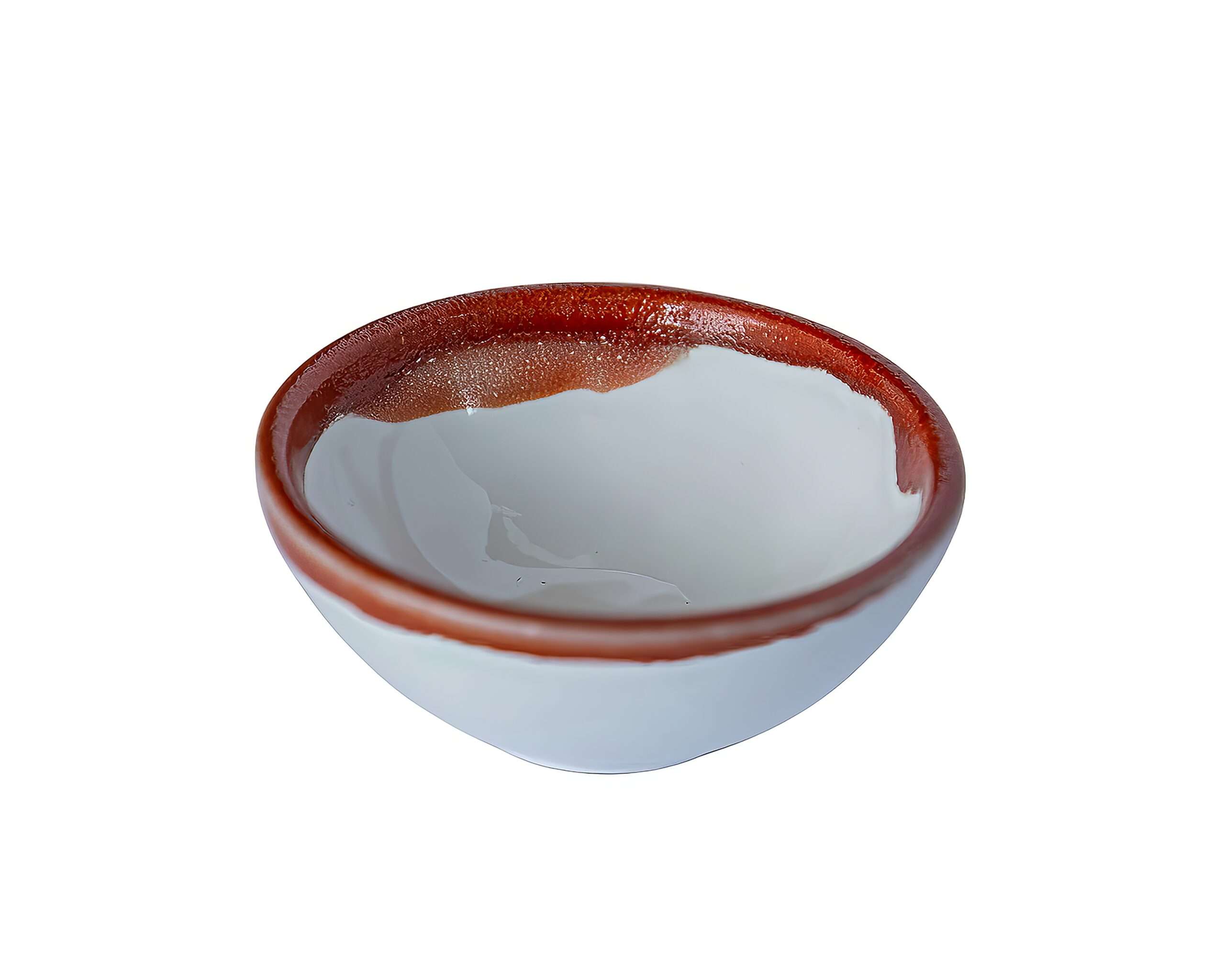 Κεραμικό πιατάκι (λευκό-κόκκινο)